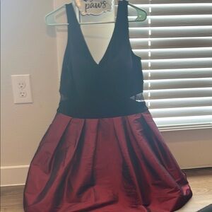 Elegant Black and Red Dress